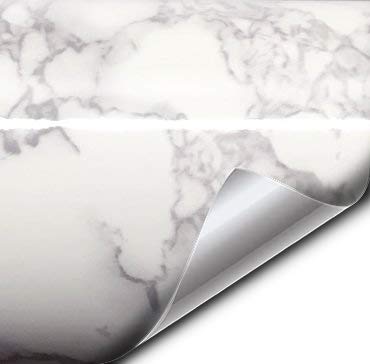 VViViD White Marble Gloss Roll Sheet Vinyl Film 24 Inch Wide (Medium Size) Roll (24 Inch x 600 Inch)