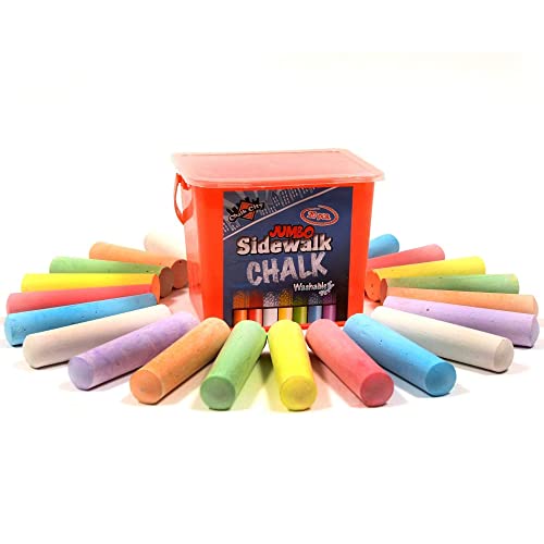 Chalk City Sidewalk Chalk, Jumbo Chalk, Non-Toxic, Washable, Art Set (20-Count)