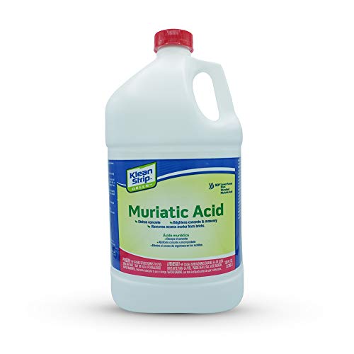 Klean Strip Green Muriatic Acid-Eco friendly Brightens Masonry Etch Concrete Removes Excess Mortar from Bricks and Cleans Algae and Scum-1 Gallon Plus Centaurus AZ Chemical Resistant Gloves