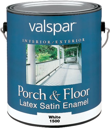 Valspar 1500 Porch and Floor Latex Satin Enamel, 1-Gallon, White