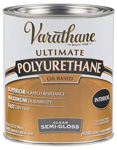 Rust-Oleum Varathane 6041H Oil-Based Ultimate Polyurethane, Quart, Semi-Gloss Finish