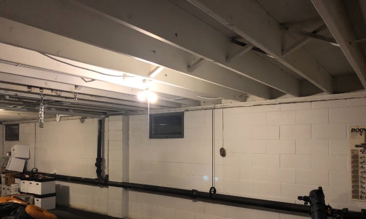 Paint basement ceiling black or white