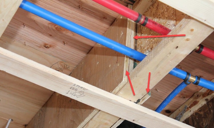 Reinforcing floor joists with plywood