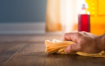 Water stain on hardwood floor