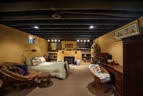 how to paint basement ceiling black